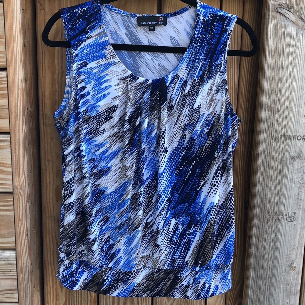 Like new! - LAURA PETITES Banded Bottom Sleeveless Blouse